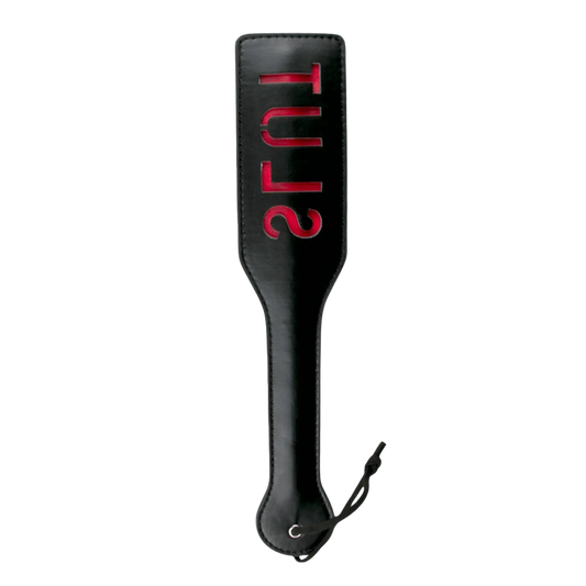 Paddle cuir Slut EasyToys noir inscription rouge – Oh My God’Z