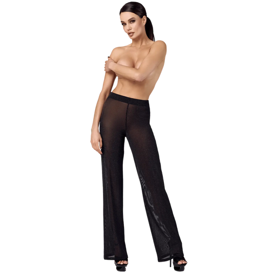 Pantalon Onyx F374 Noir Handmade maille noire scintillante – Oh My God’Z
