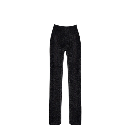 Pantalon Onyx F374 Noir Handmade coupe fluide scintillante – Oh My God’Z
