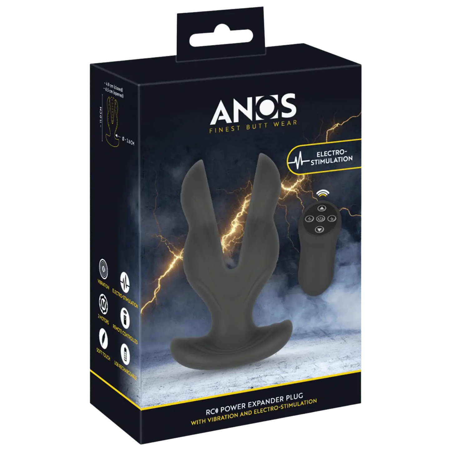 Plug anal E-Stim RC Power Expander Plug Anos – Oh My God’Z, vue détaillée et finitions premium