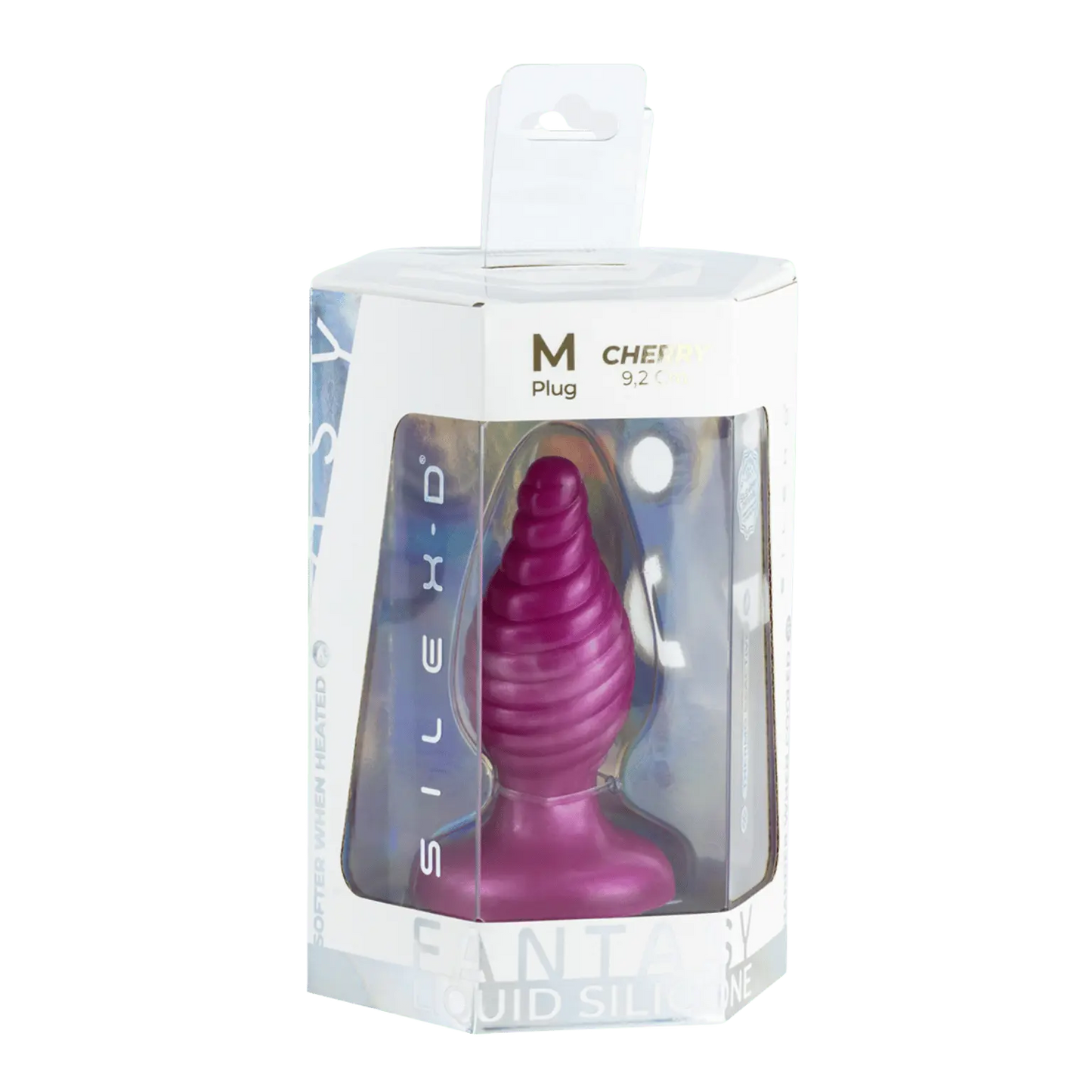 Plug anal M Fantasy Collection SilexD Cherry en boîte, silicone premium – Oh My God’Z