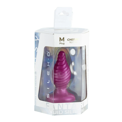 Plug anal M Fantasy Collection SilexD Cherry en boîte, silicone premium – Oh My God’Z