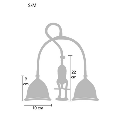 Pompe à seins She.E.O schéma dimensions taille S/M – Oh My God’Z