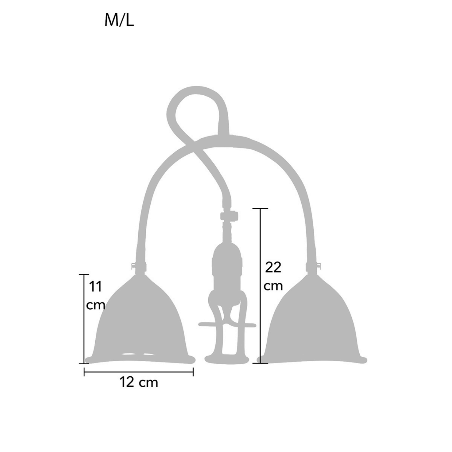 Pompe à seins She.E.O vue technique dimensions M/L – Oh My God’Z