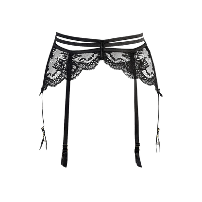 Porte-jarretelles sensuel en dentelle noire Axami – Oh My God’Z