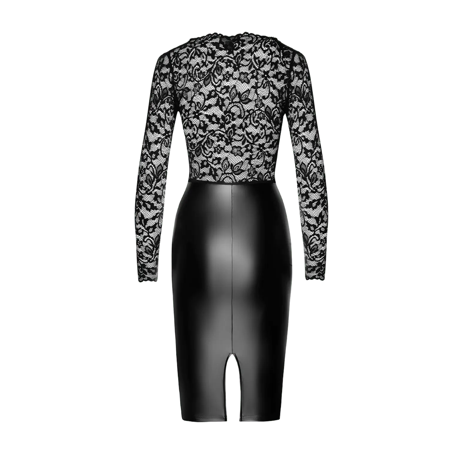 Robe Euphoria F295 Noir Handmade wetlook dos fendu – Oh My God’Z