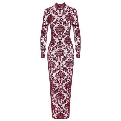 Robe dos nu fendue Kink Royal F383 Noir Handmade – Oh My God’Z