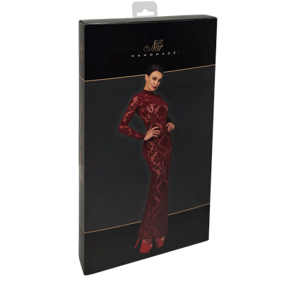 Robe sensuelle longue Kink Royal F383 Noir Handmade – Oh My God’Z