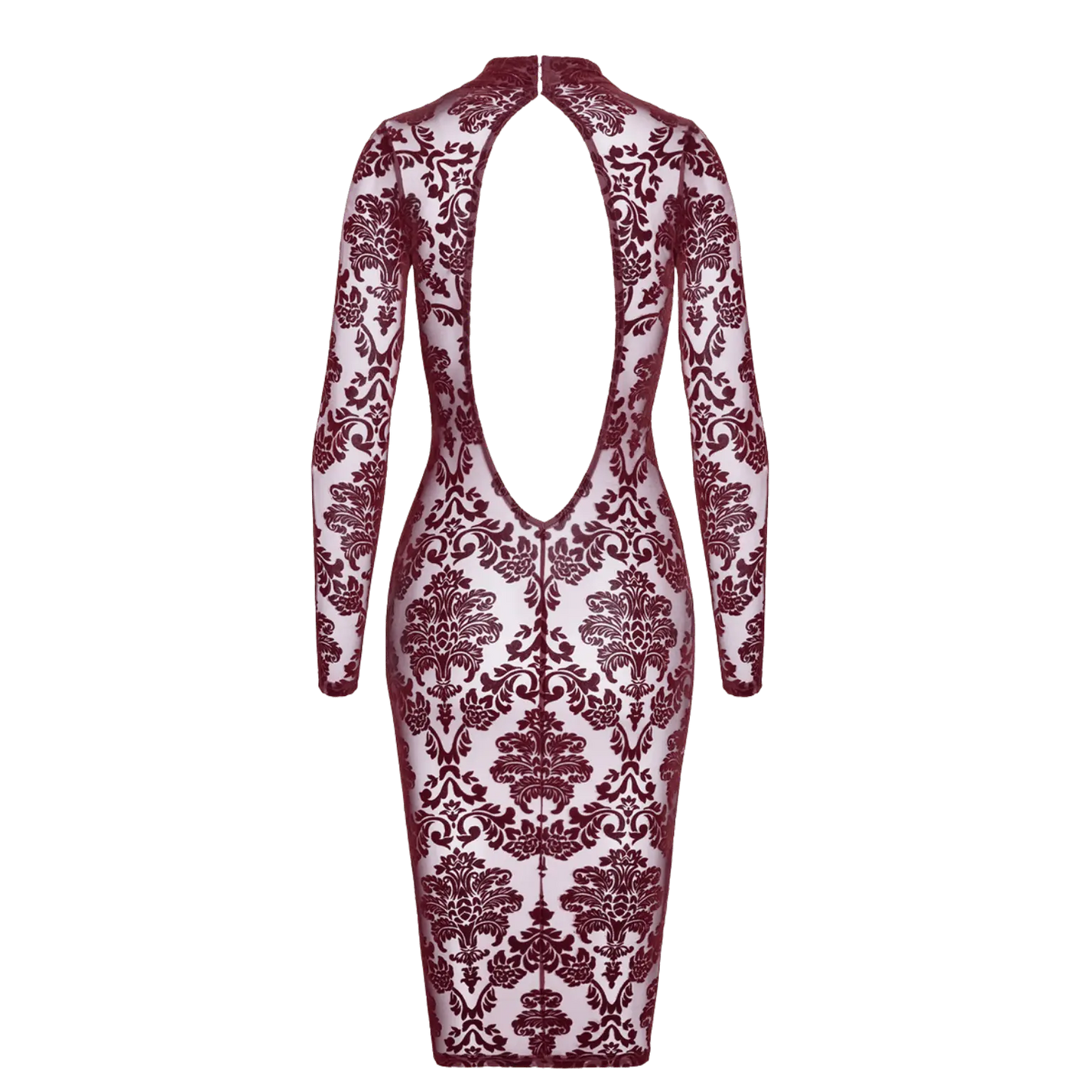Robe dos nu élégante Kink Royal F384 Noir Handmade – Oh My God’Z