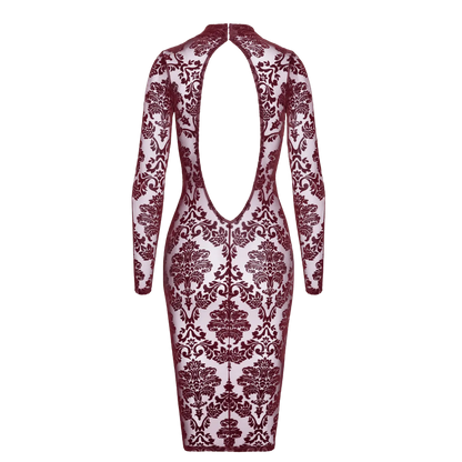 Robe dos nu élégante Kink Royal F384 Noir Handmade – Oh My God’Z