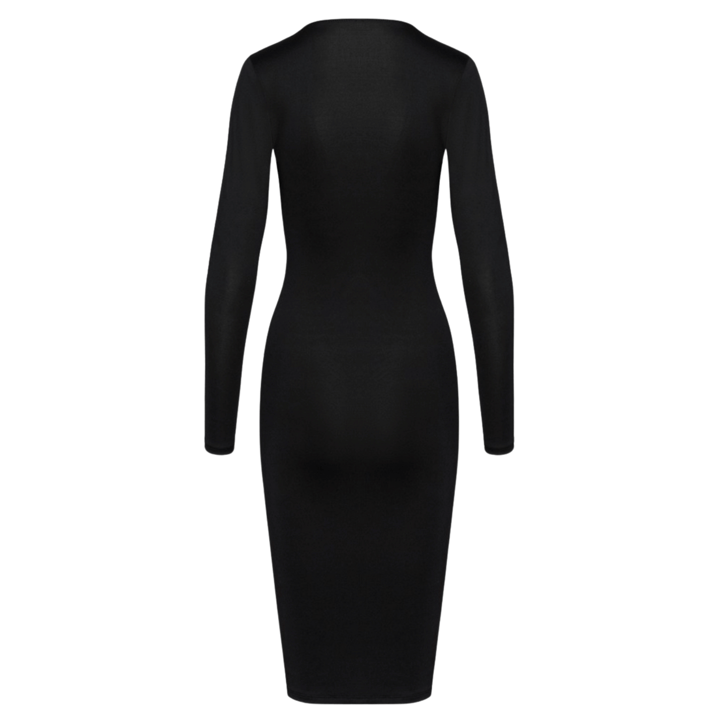 Robe noire à manches longues Cotelli Party élégante et ajustée – Oh My God’Z