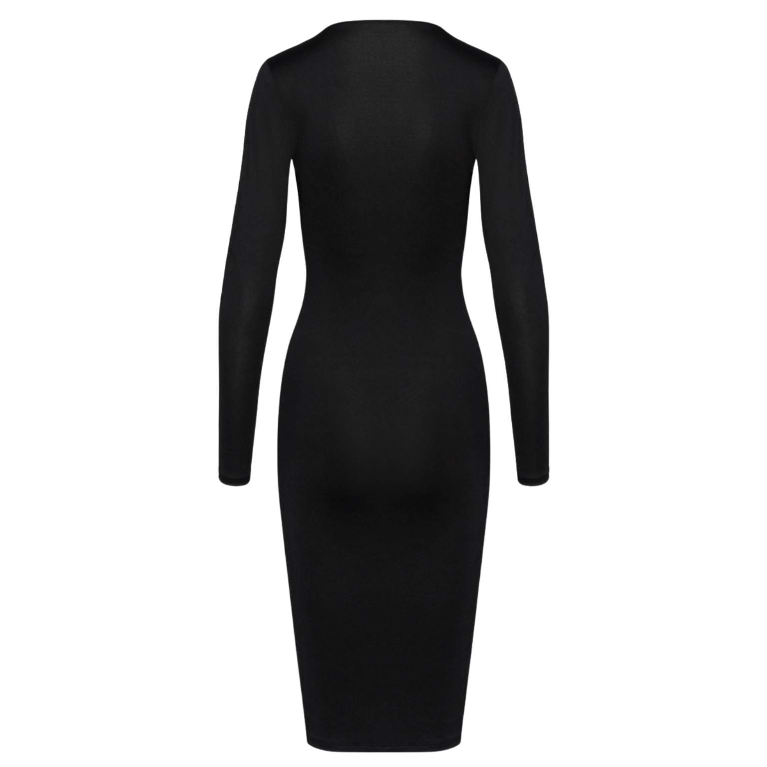 Robe noire à manches longues Cotelli Party élégante et ajustée – Oh My God’Z