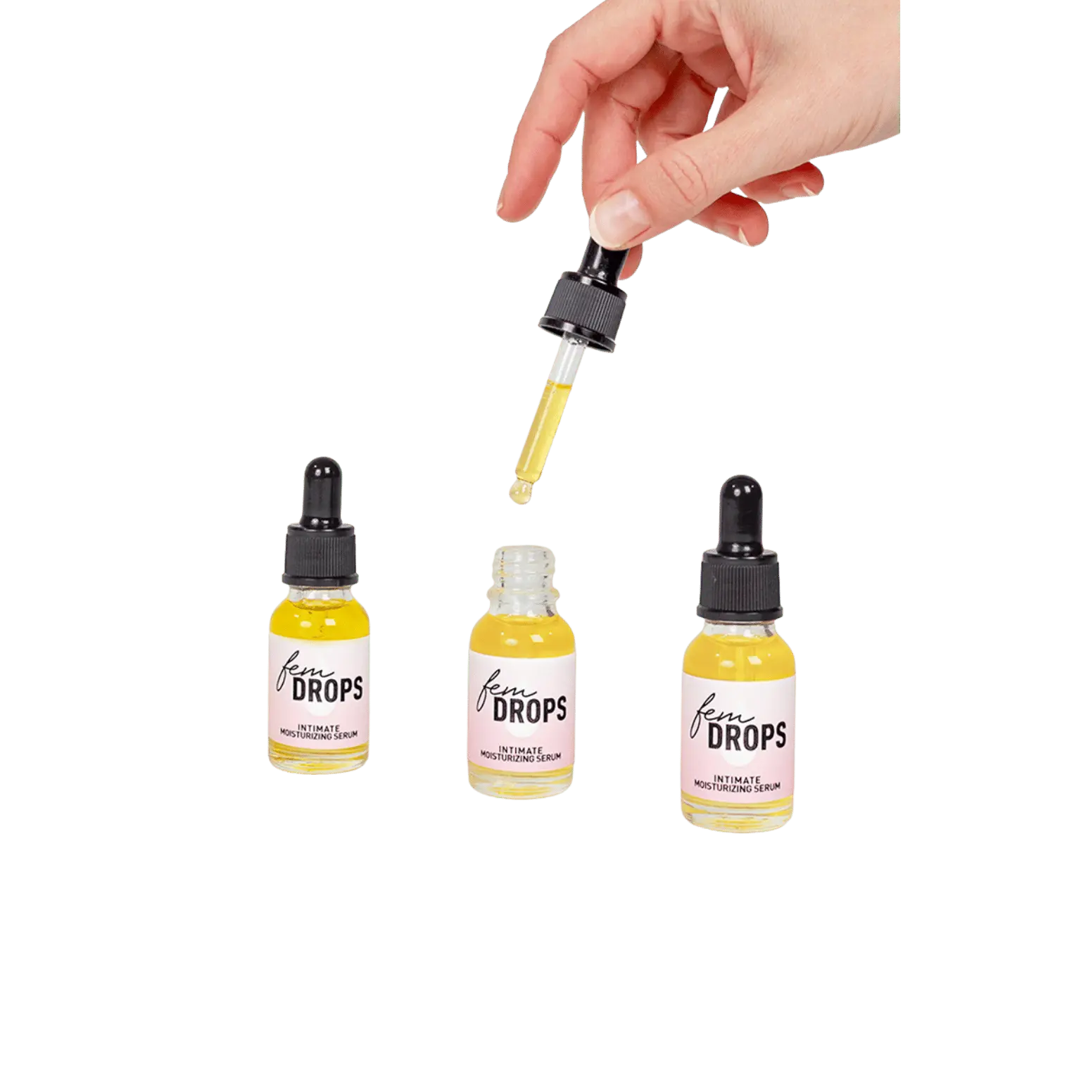Texture soyeuse du sérum intime Fem Drops Secret Play en application – Oh My God’Z