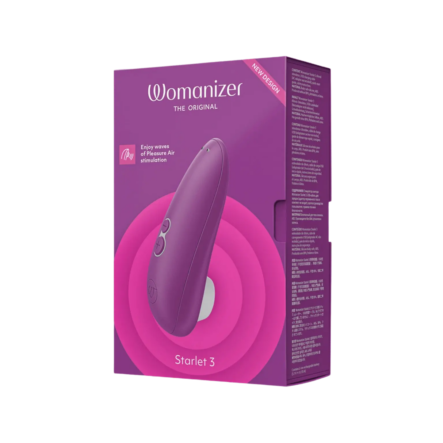 Boîte Womanizer Starlet 3 violet sextoy haut de gamme Oh My God'Z