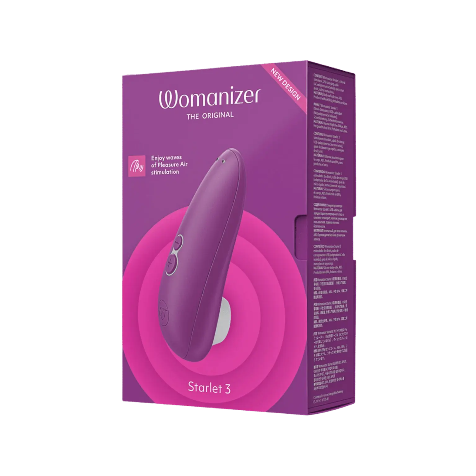 Boîte Womanizer Starlet 3 violet sextoy haut de gamme Oh My God'Z