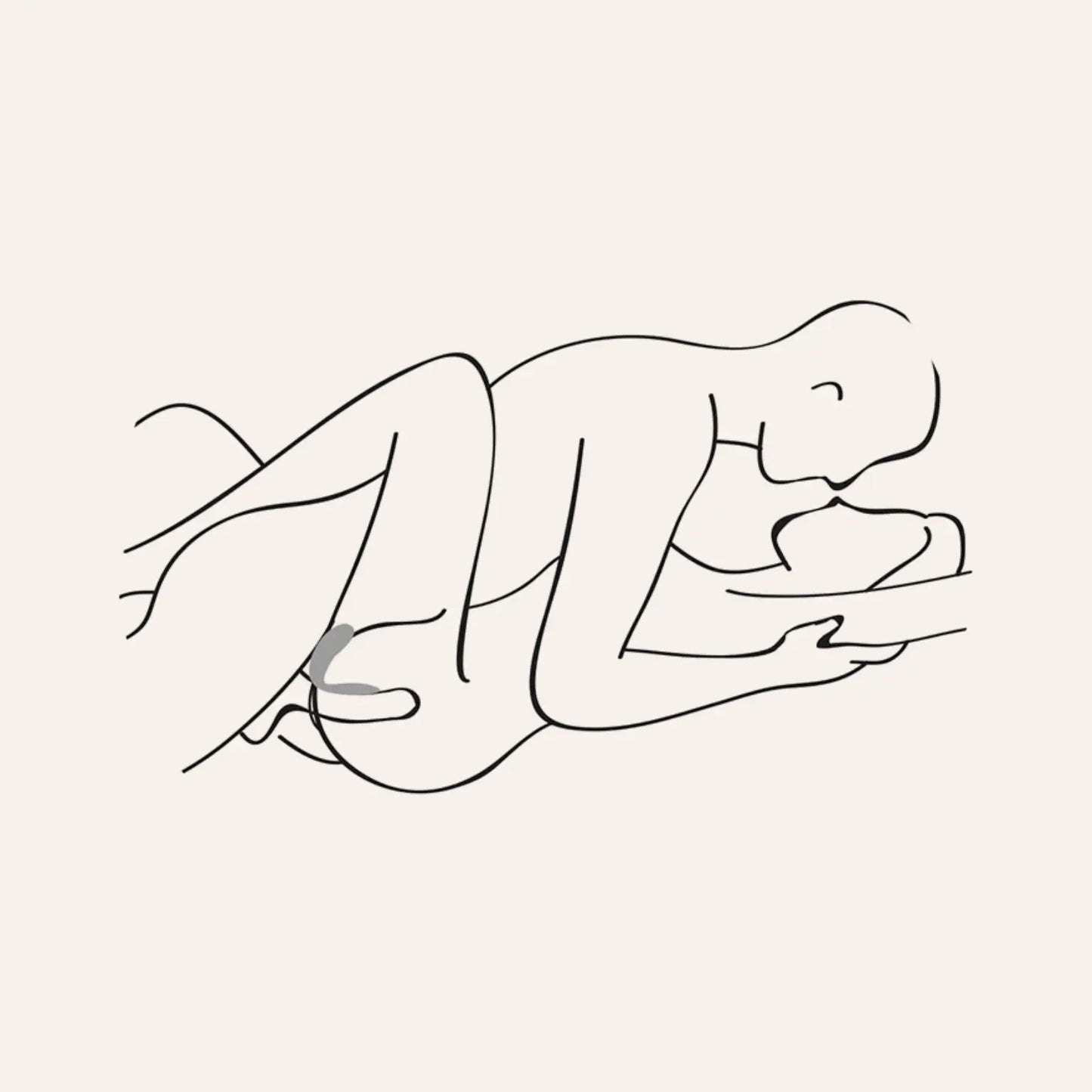 Dessin explicatif de l'utilisation du sextoy Double Joy de Satisfyer pendant un rapport sexuel, illustrant sa double stimulation interne et externe. Produit haut de gamme en vente sur Oh My God'Z.