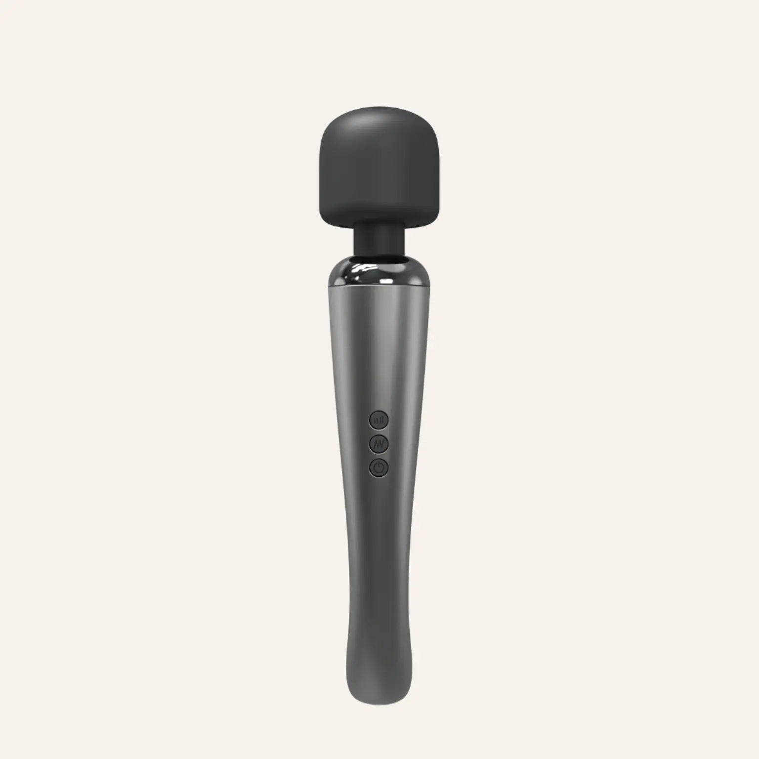 Stimulateur Megawand Silver de Dorcel vu de face, sextoy haut de gamme au design élégant, idéal pour une stimulation externe intense, disponible sur la boutique Oh My God'Z.