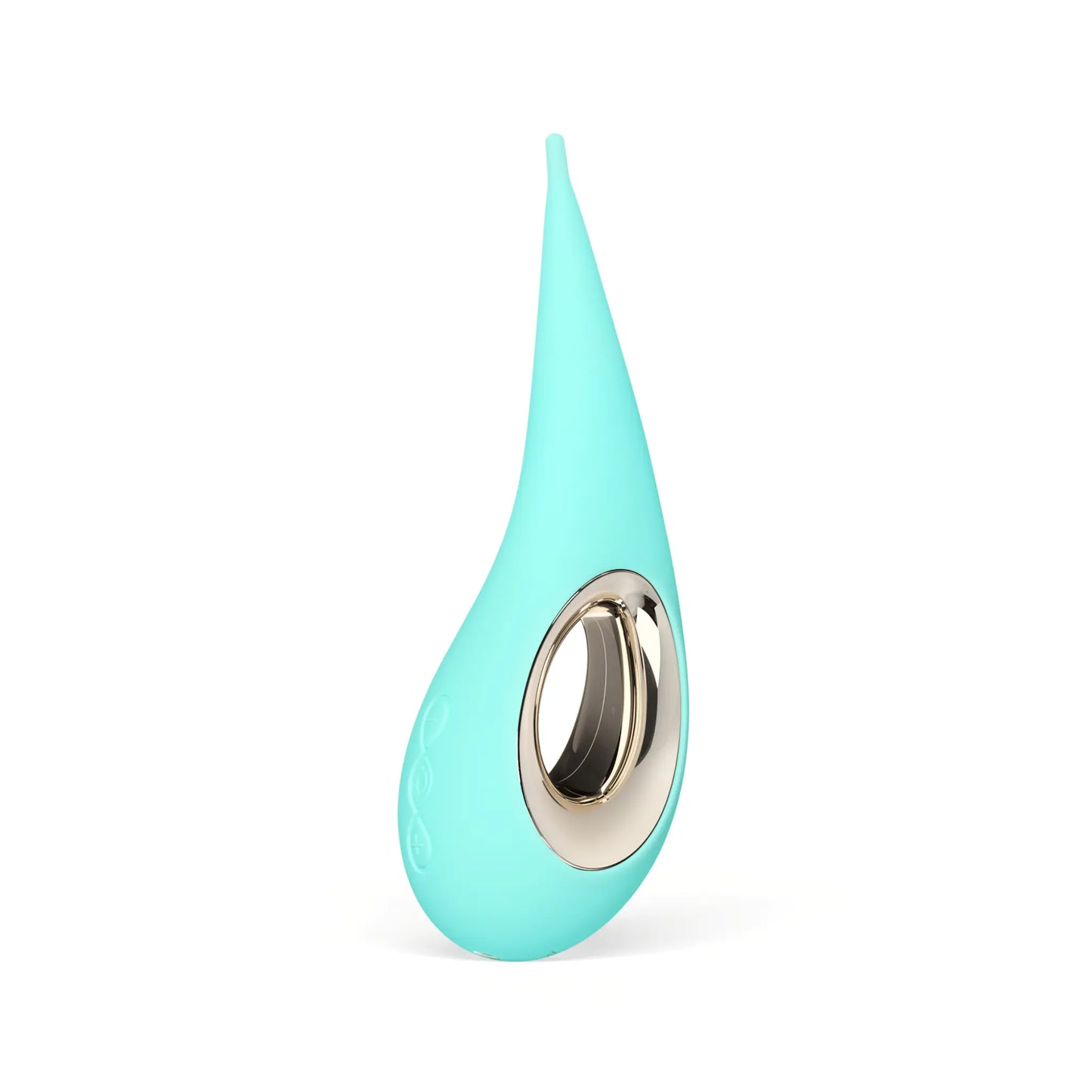 Design ergonomique du Lelo Dot en bleu aqua, centré sur une expérience de plaisir sophistiqué et discret, fièrement présenté par OhMyGodz.fr.