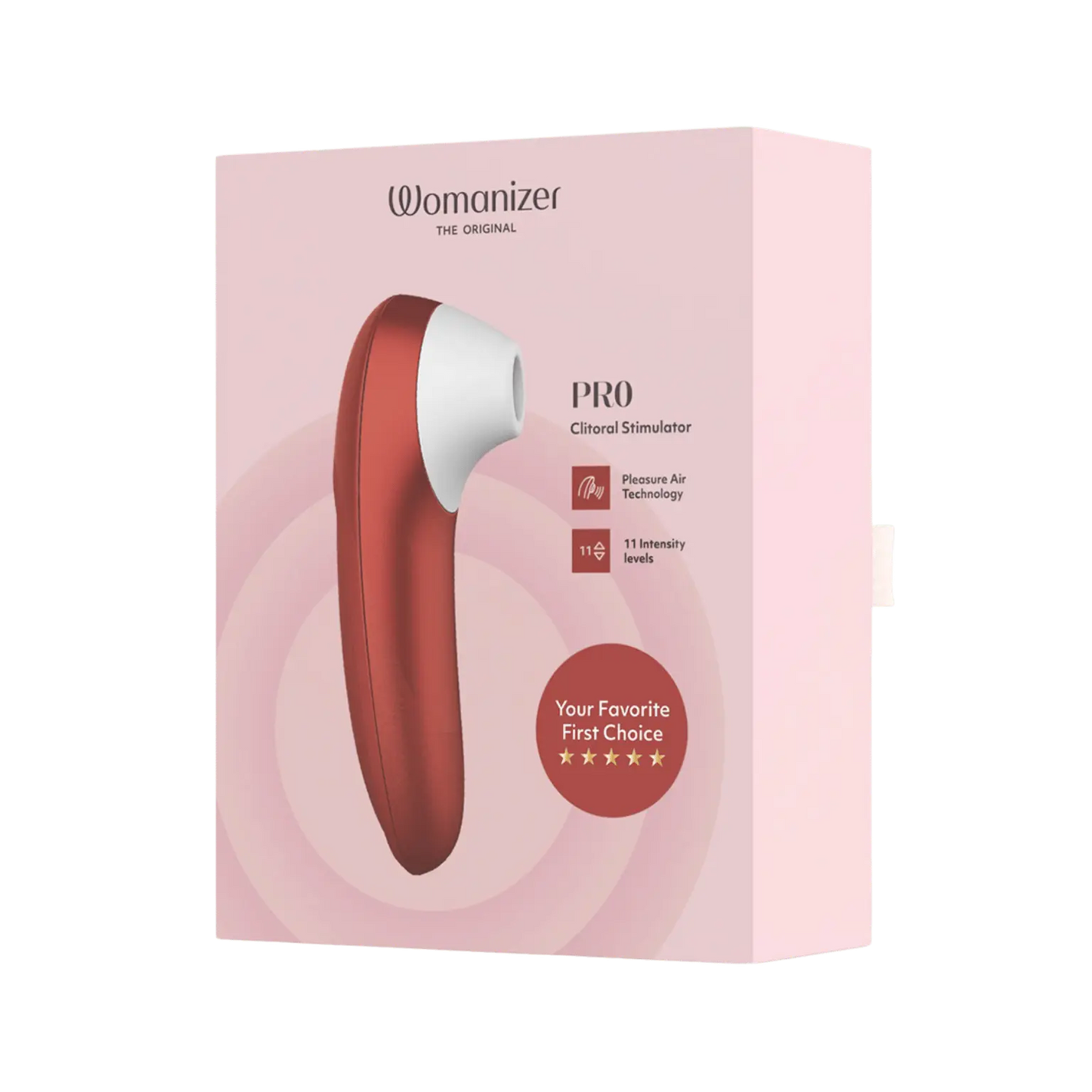 Packaging Womanizer Pro rouge – Élégance et bien-être Oh My God’Z