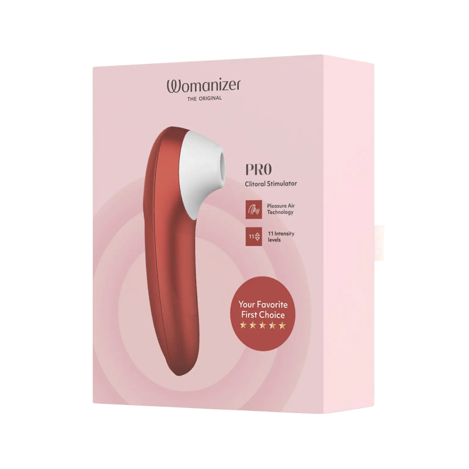 Packaging Womanizer Pro rouge – Élégance et bien-être Oh My God’Z