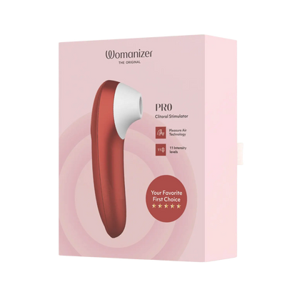 Packaging Womanizer Pro rouge – Élégance et bien-être Oh My God’Z