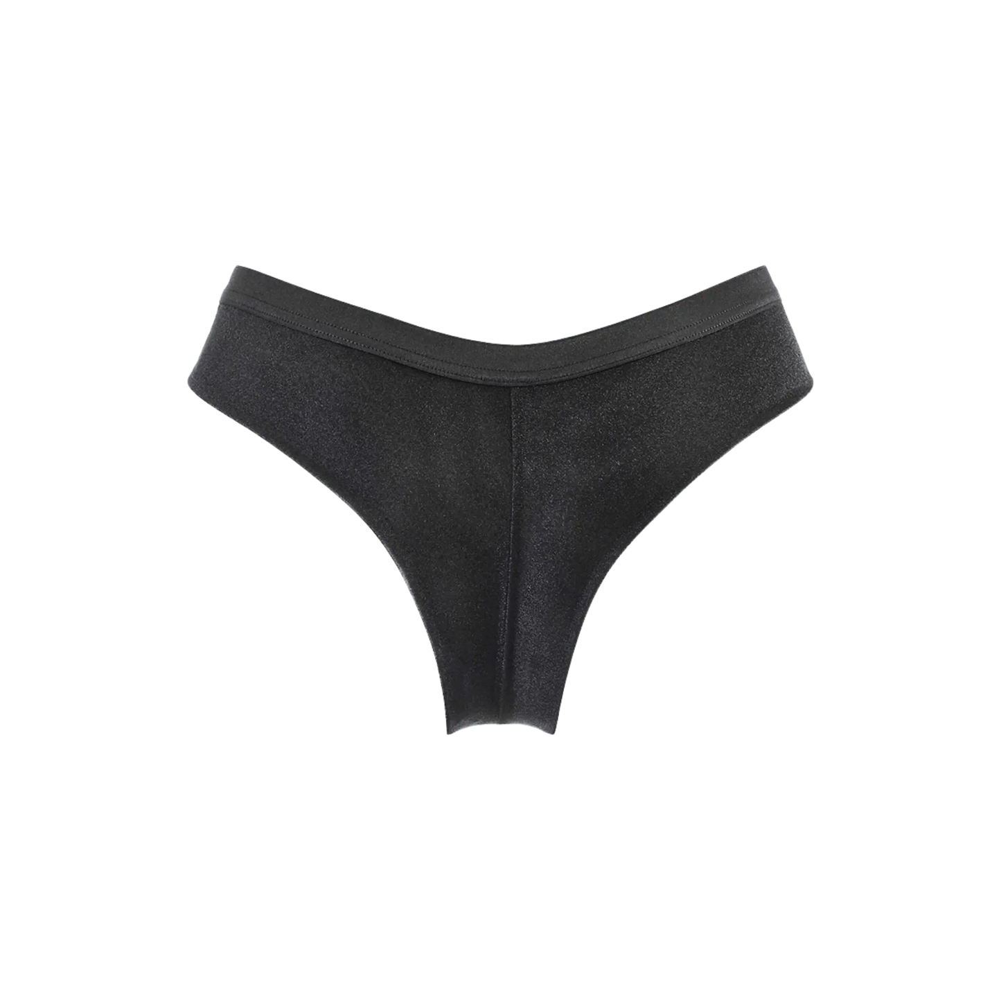 Vue arrière du string brésilien noir V-10495 par Axami, mettant en évidence le design moderne et les bandes élastiques. Disponible chez Oh My God'Z, ce string combine confort et sensualité.