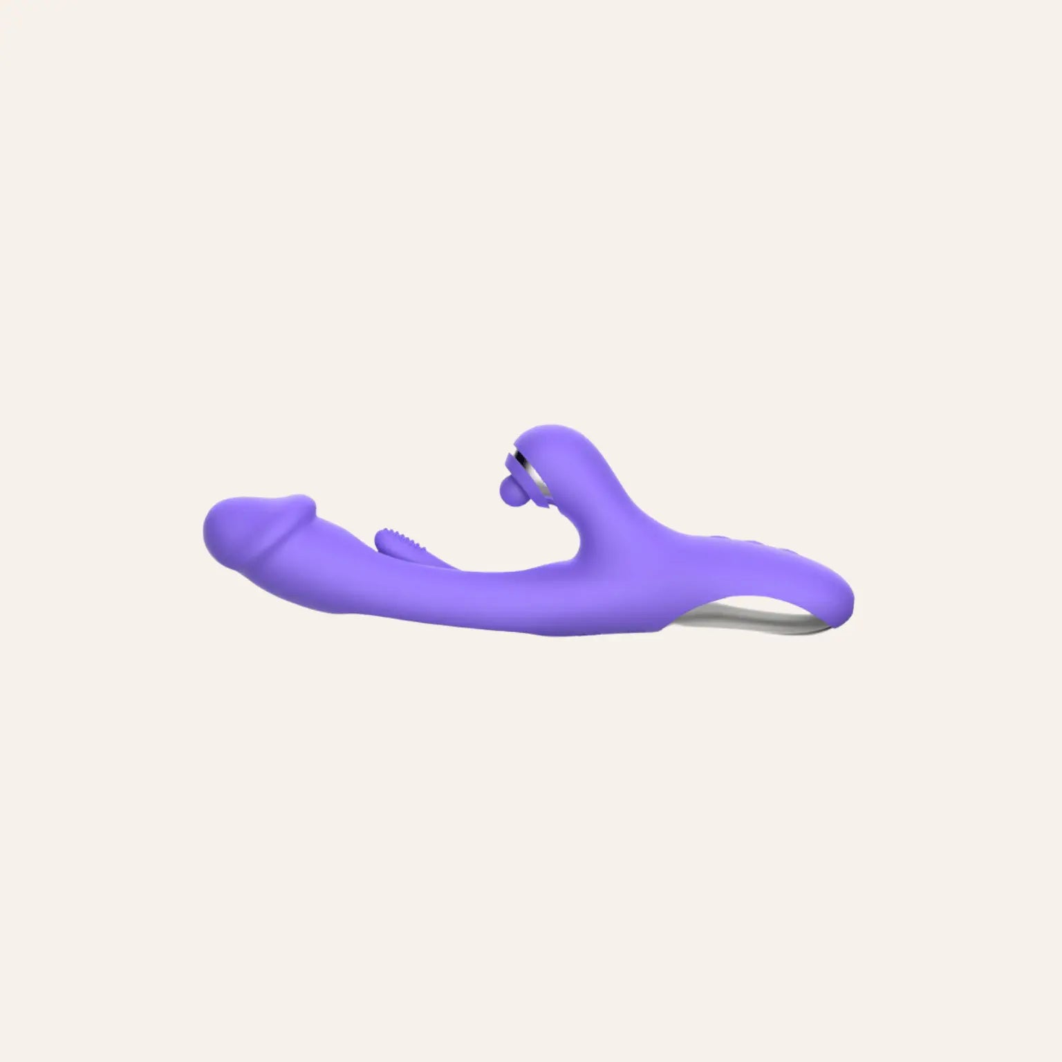 Design innovant du vibromasseur "Tess" : tige incurvée pour le point G et stimulateur clitoridien vibrant. À découvrir chez Oh My God'Z pour une expérience orgasmique ultime.