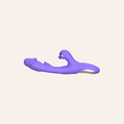 Design innovant du vibromasseur "Tess" : tige incurvée pour le point G et stimulateur clitoridien vibrant. À découvrir chez Oh My God'Z pour une expérience orgasmique ultime.