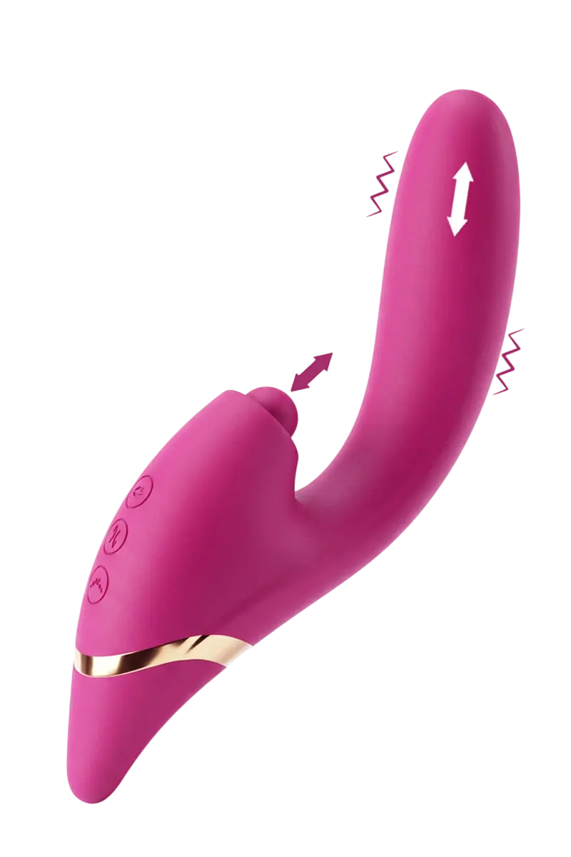 Vibromasseur lapin fuchsia Kocooon Triple Thrill Climaxer – Oh My God’Z Bien-être absolu