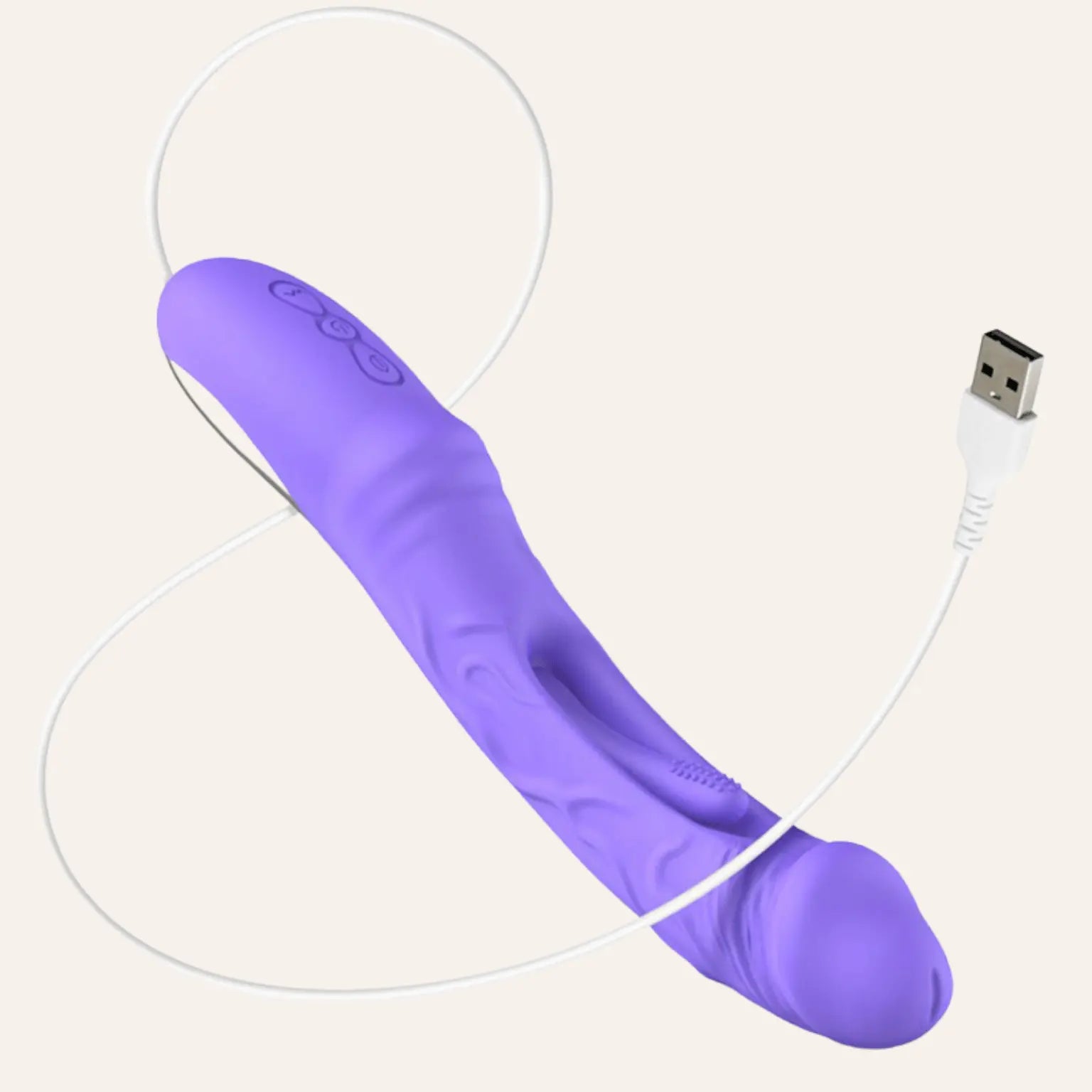 Le vibromasseur Flax de Good Vibes Only avec son câble USB de recharge, alliant design élégant et autonomie optimale. Vendu par la boutique Oh My God'Z, ce sextoy haut de gamme offre une stimulation du point G et du clitoris pour un plaisir ultime en toute simplicité.