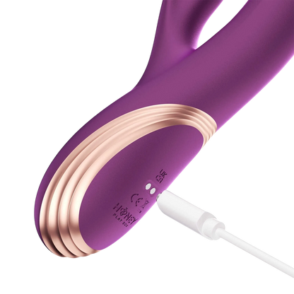 Port de charge USB du vibromasseur Gem violet, rechargeable waterproof - Oh My God'Z