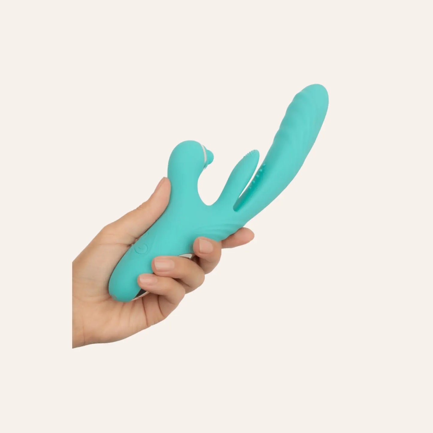 Vibromasseur Lisa avec mouvements de va-et-vient et technologie de tapping pour Point G, en silicone doux. Disponible chez Oh My God'Z, boutique spécialisée dans les sextoys premium.