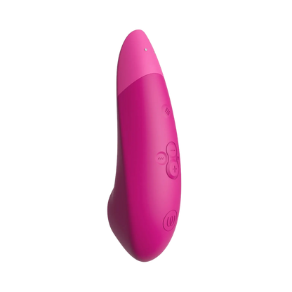 Design fluide et commandes du Womanizer Enhance rose – sextoy haut de gamme pour une stimulation clitoridienne sans contact, en vente sur Oh My God'Z.