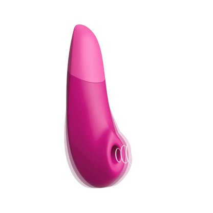 Stimulateur clitoridien Womanizer Enhance rose vu de côté – technologie d’aspiration haut de gamme pour un plaisir ultime, à retrouver sur Oh My God'Z.