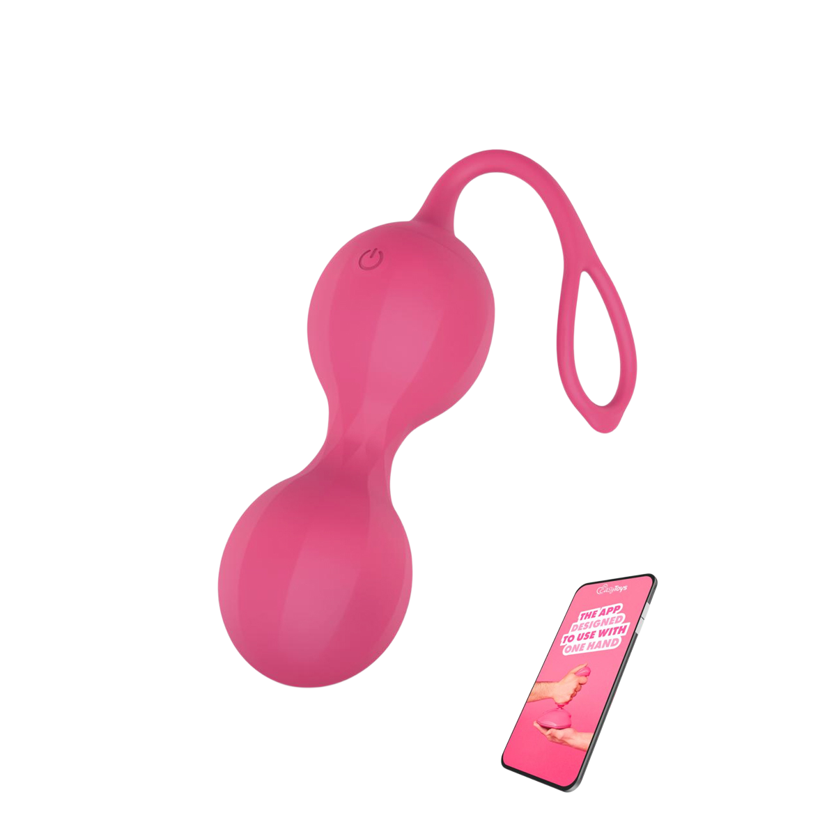 Boules de Kegel vibrantes connectees Stella EasyConnect rose en silicone avec application mobile - Oh My God'Z