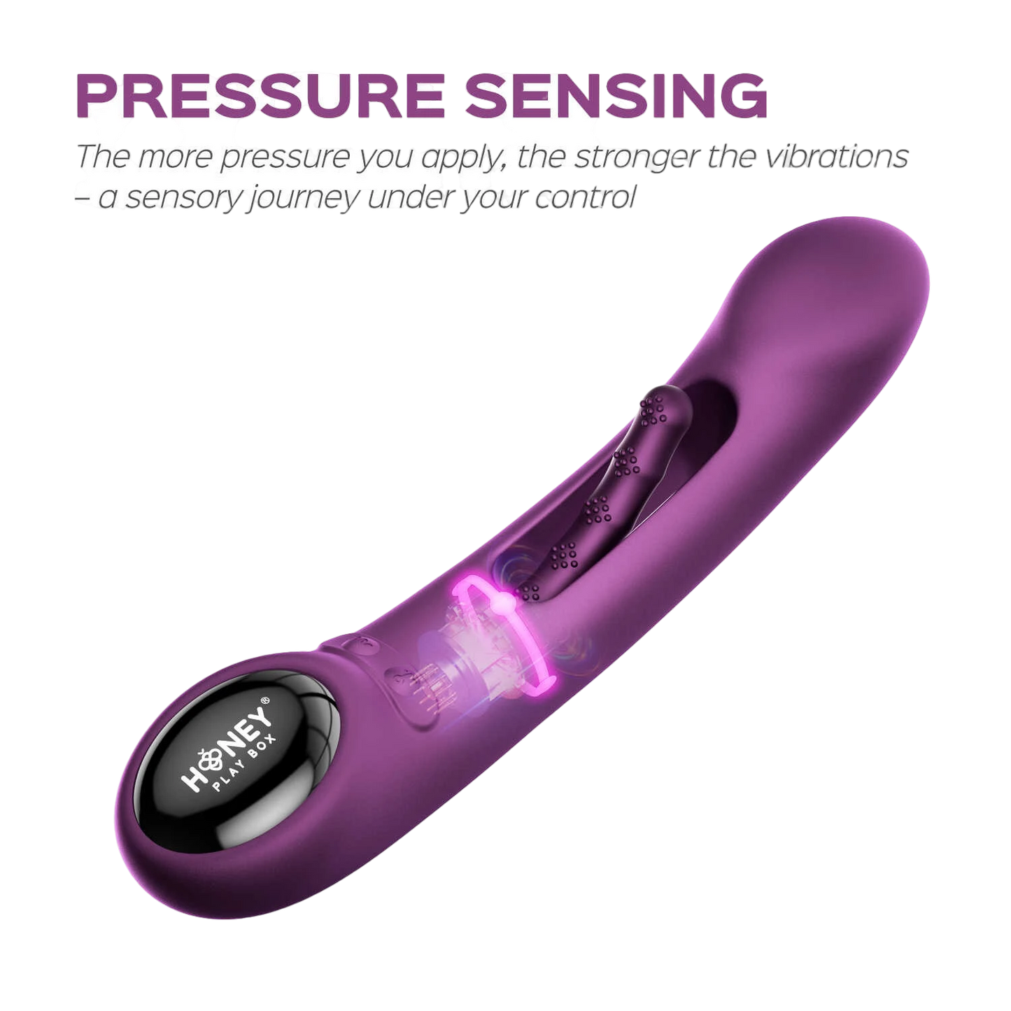 Capteurs de pression intégrés du vibromasseur Tempo violet ajustant vibrations selon contractions - Oh My God'Z