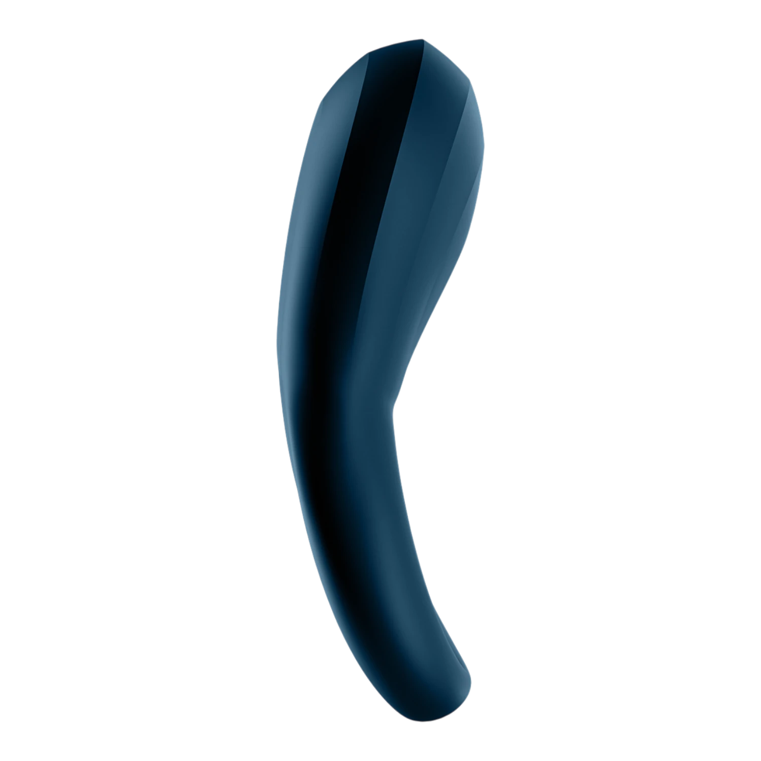 Stimulateur clitoridien du cockring Satisfyer Epic Duo noir, vue de profil, silicone - Oh My God'Z