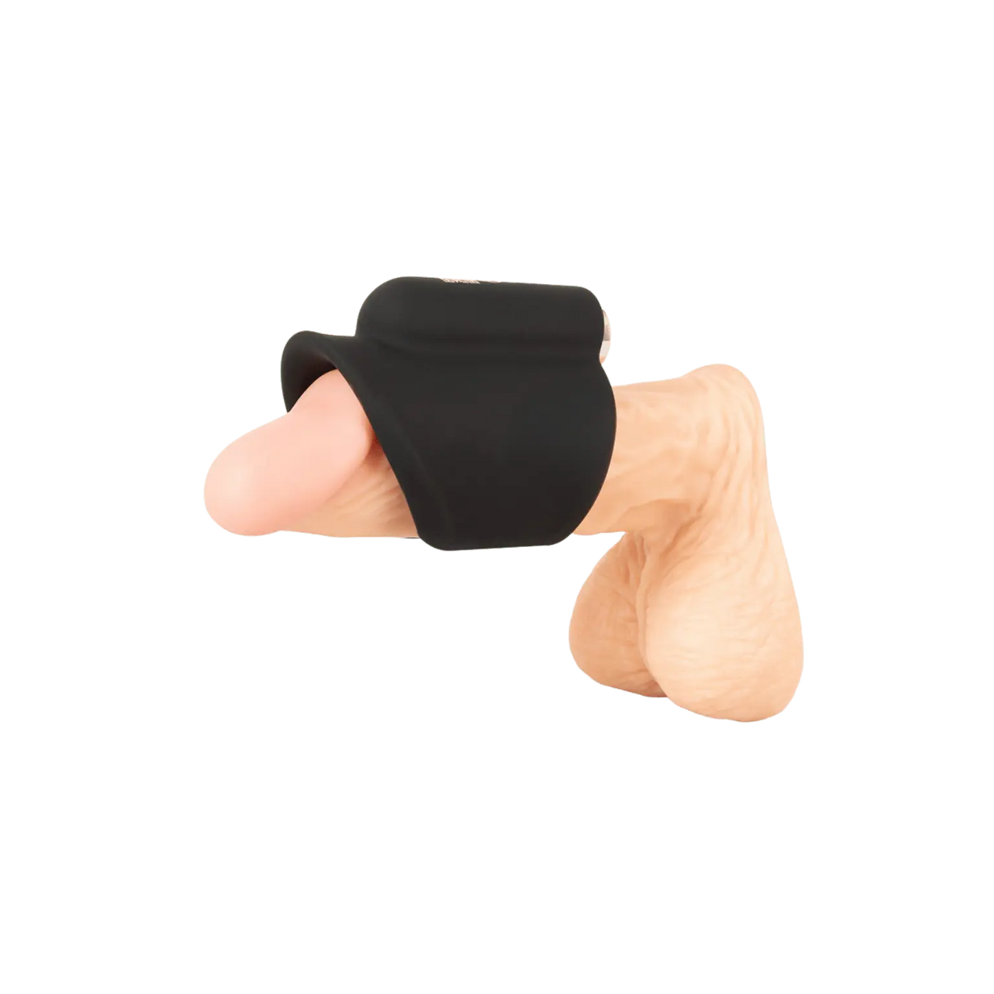 Masturbateur vibrant en silicone noir avec stimulation du gland – accessoire du coffret Magic Shiver Masculine
