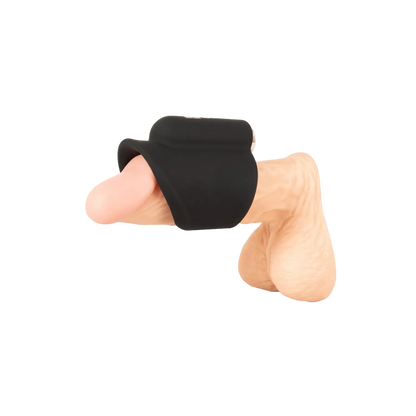 Masturbateur vibrant en silicone noir avec stimulation du gland – accessoire du coffret Magic Shiver Masculine