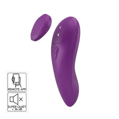 Culotte vibrante connectee Date Night Xocoon violette en silicone avec aimant de fixation separe - Oh My God'Z