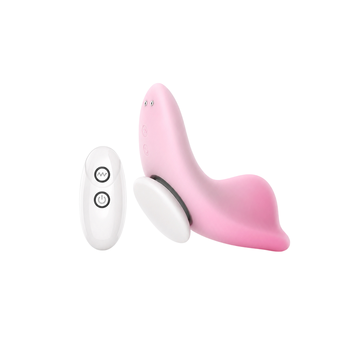 Culotte vibrante telecommandee Blisswave DIK, vibromasseur rose a fixation magnetique et telecommande blanche - Oh My God'Z