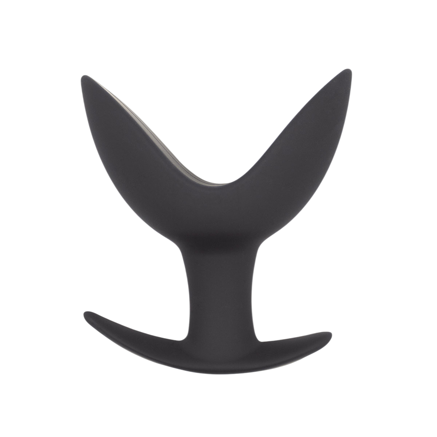 Dilatateur anal ouvert Coco taille L en silicone noir - vue frontale - Oh My God'Z