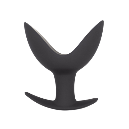 Dilatateur anal ouvert Coco taille L en silicone noir - vue frontale - Oh My God'Z