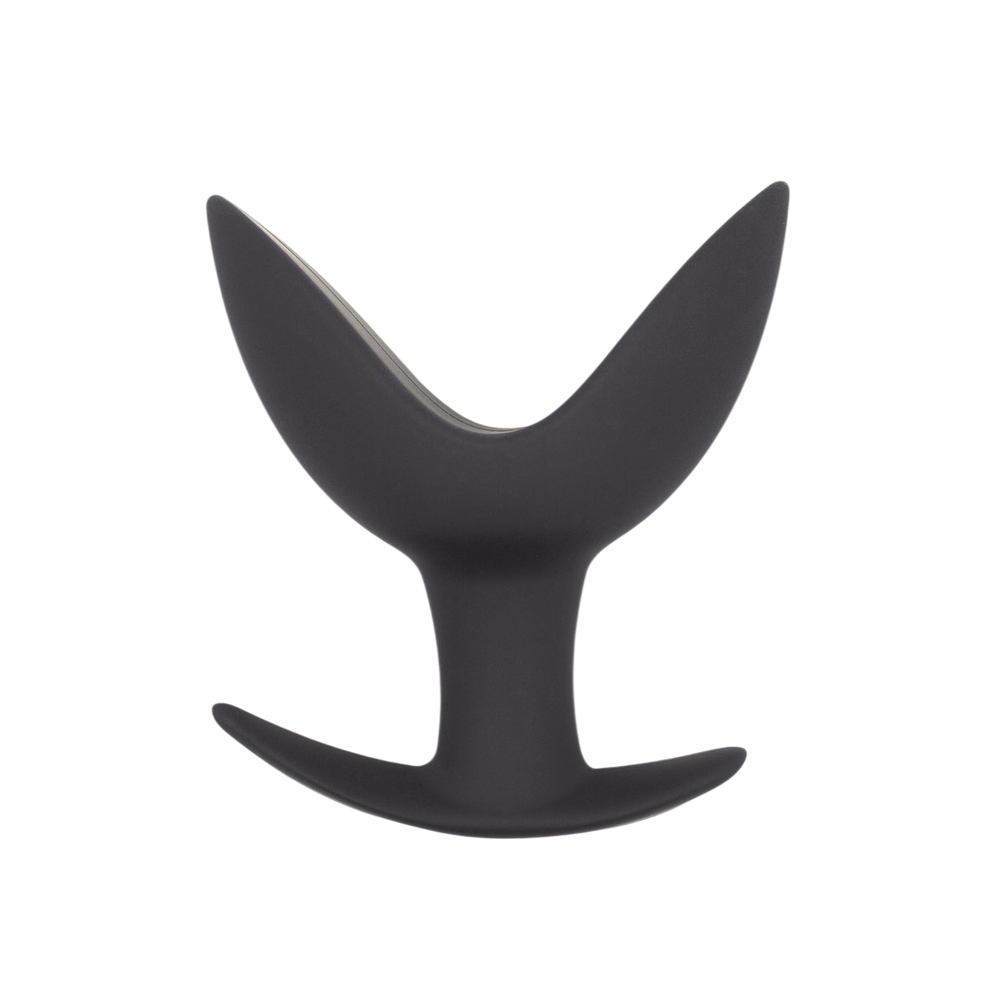 Dilatateur anal ouvert Coco taille M en silicone noir - vue frontale - Oh My God'Z