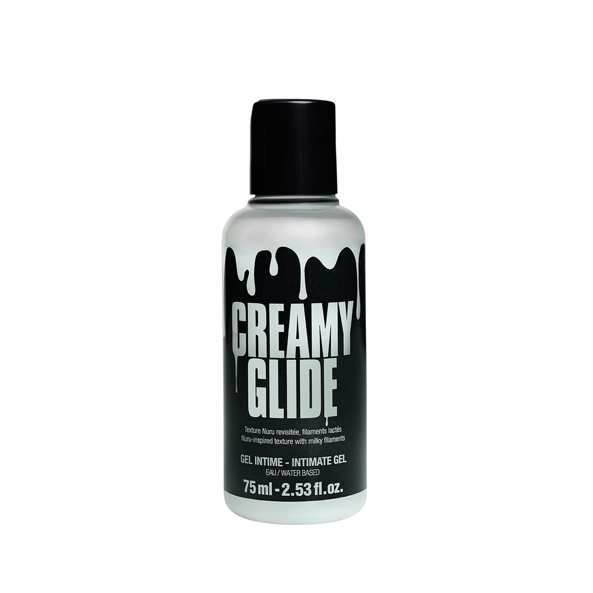 Flacon 75ml de gel intime Creamy Glide effet sperme sur fond blanc - Oh My God'Z

