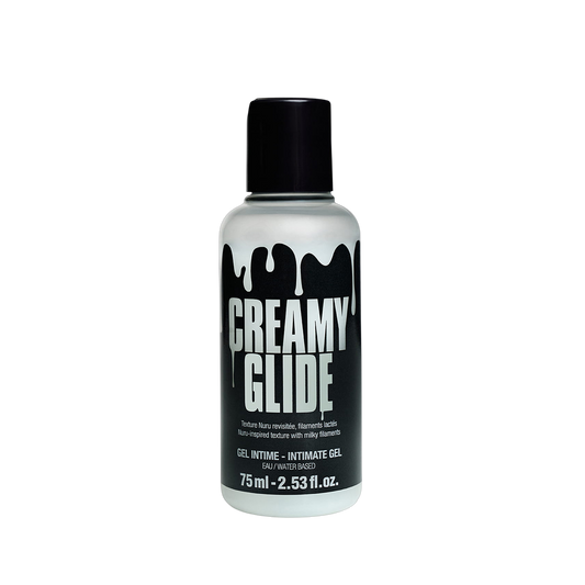 Flacon 75ml de gel intime Creamy Glide effet sperme sur fond blanc - Oh My God'Z
