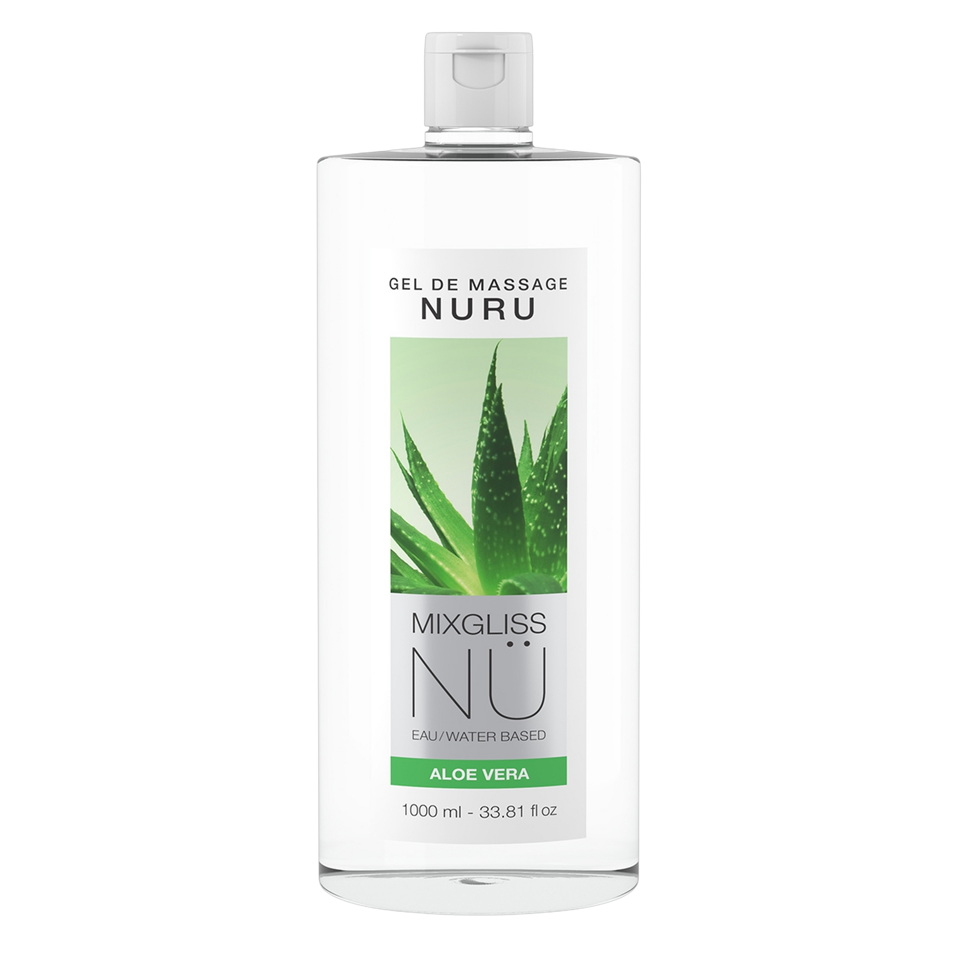 Gel de massage Nuru Aloe Vera Mixgliss 1 litre, grand format pour massages corps à corps - Oh My God'Z