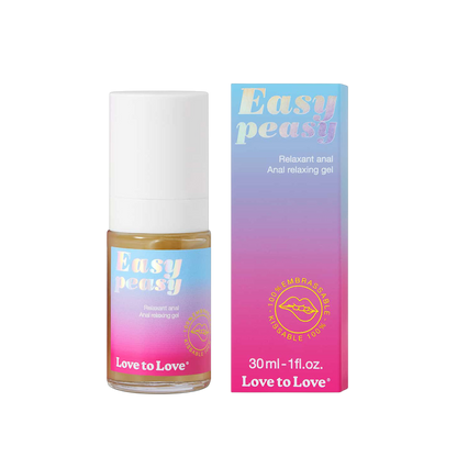 Gel relaxant anal Easy Peasy 30ml avec packaging dégradé bleu et rose - Love to Love - Oh My God'Z
