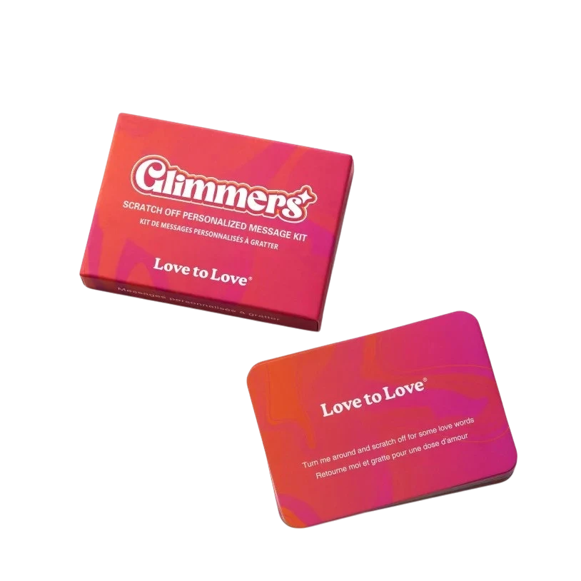 Coffret Glimmers cartes à gratter personnalisables Love to Love, dégradé orange et rose vif - Oh My God'Z