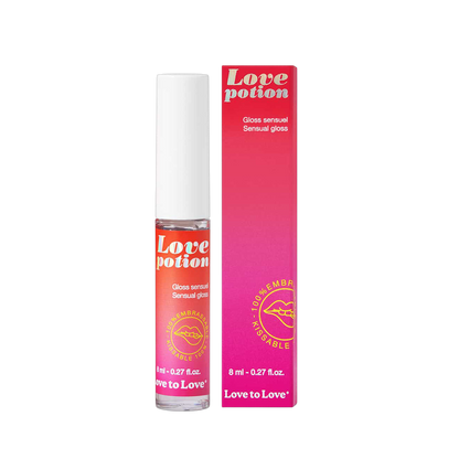 Gloss sensuel Love Potion 8ml effet chaud-froid et son packaging rouge dégradé Love to Love - Oh My God'Z
